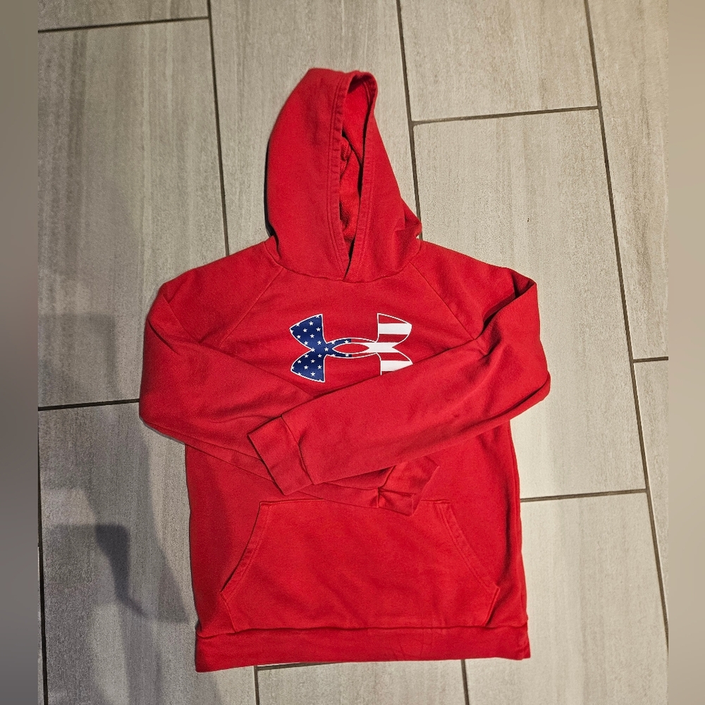 Red Under Armour Hoodie with Logo